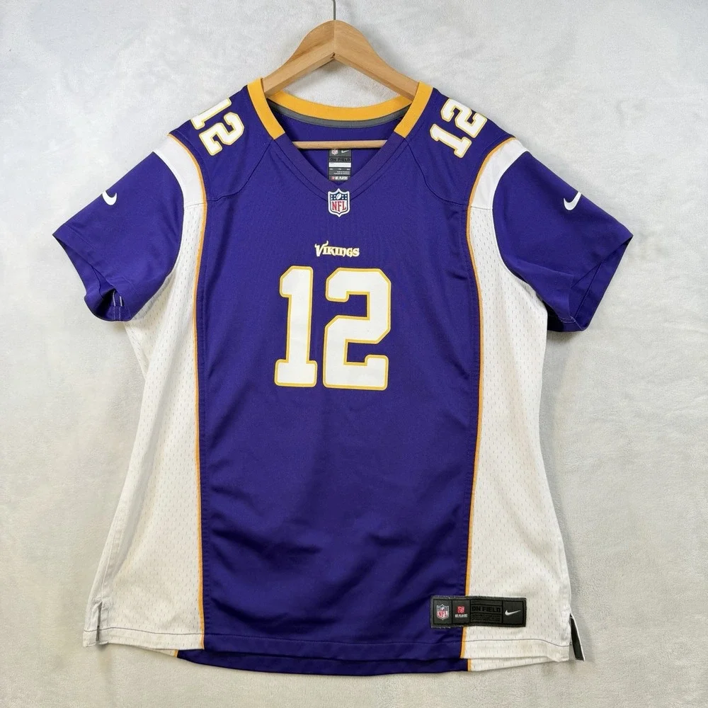 Nike Minnesota Vikings Percy Harvin #12 NFL On Field Home Jersey Women's 2XL